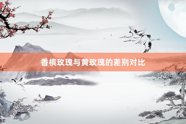 香槟玫瑰与黄玫瑰的差别对比